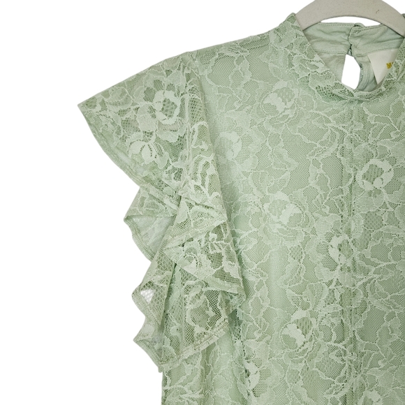 Maeve For Anthropologie Sleeveless Mock-Neck Lace Mini Dress - Picture 5 of 9